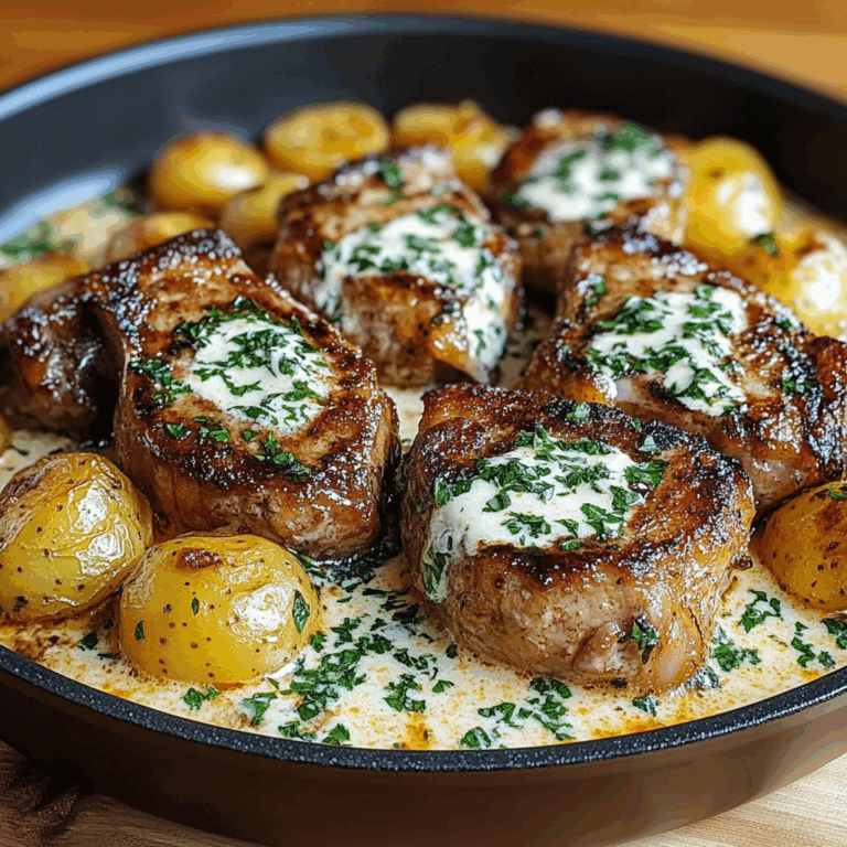 One-Pan Creamy Ranch beef Chops and Potatoes