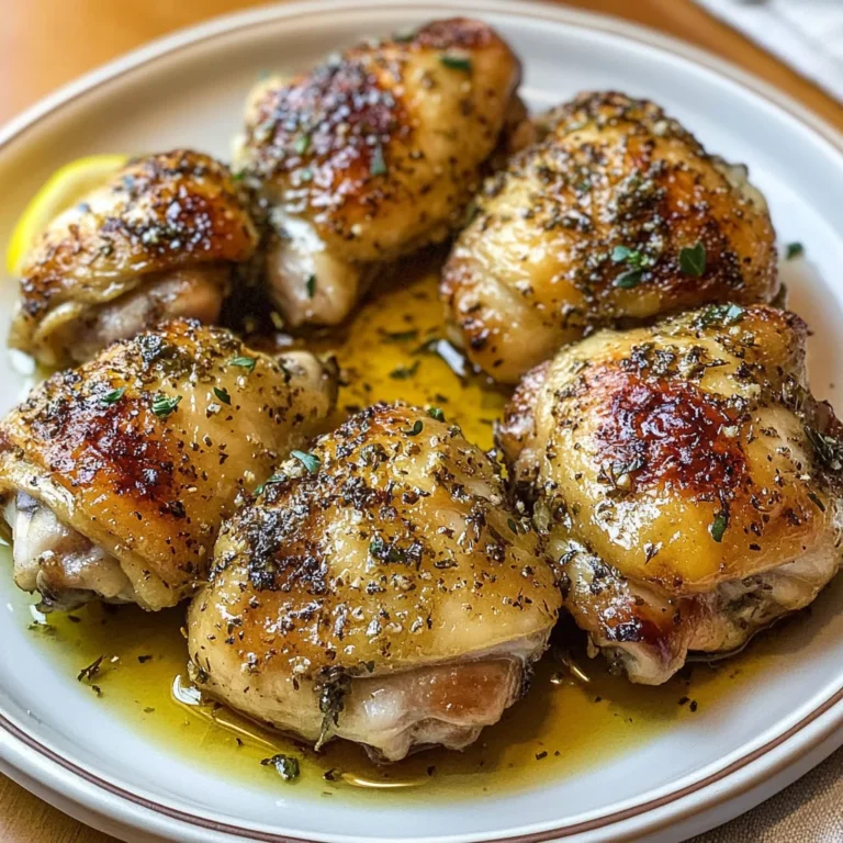 Baked Italian Chicken Thighs