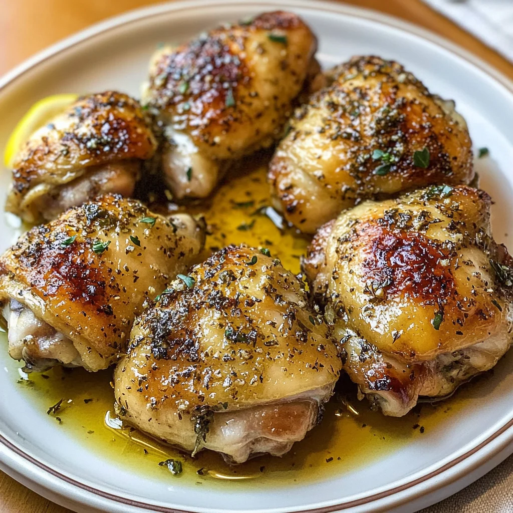 Baked Italian Chicken Thighs