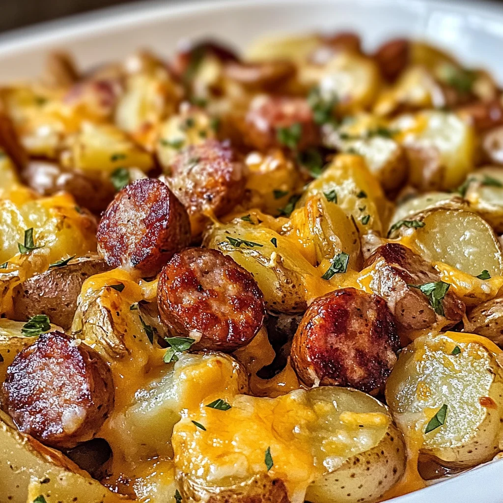 Cheesy Ranch Potatoes and Smoked Sausage