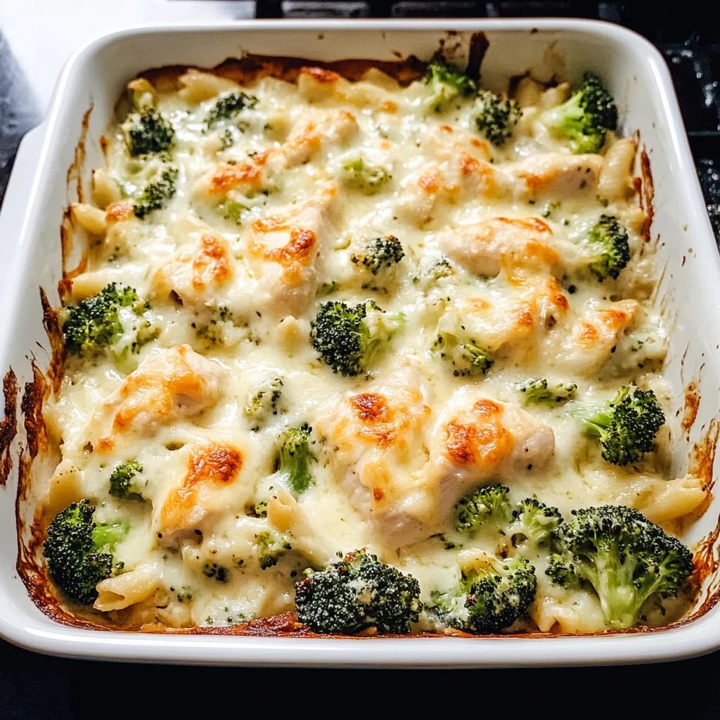 Chicken and Broccoli Alfredo Bake