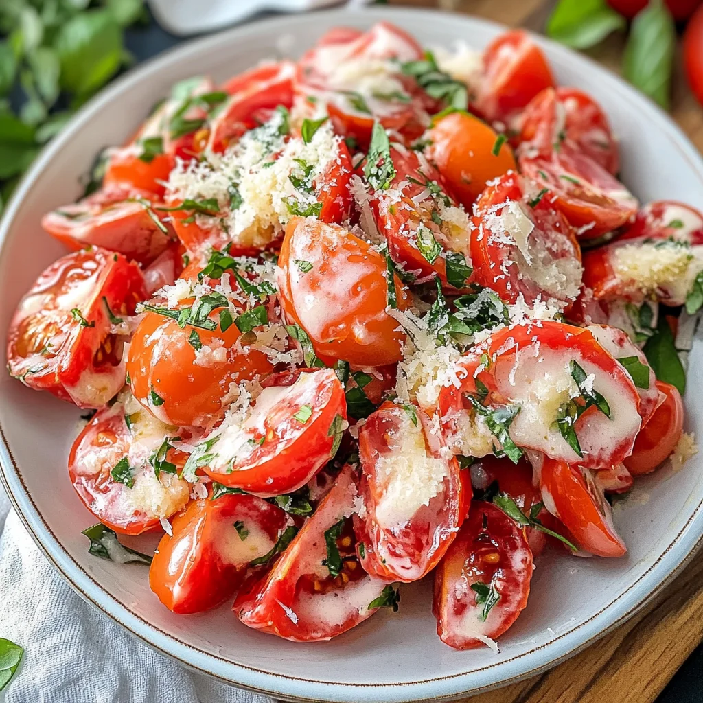 Creamy Tomato Garlic Salad: A Delicious Twist