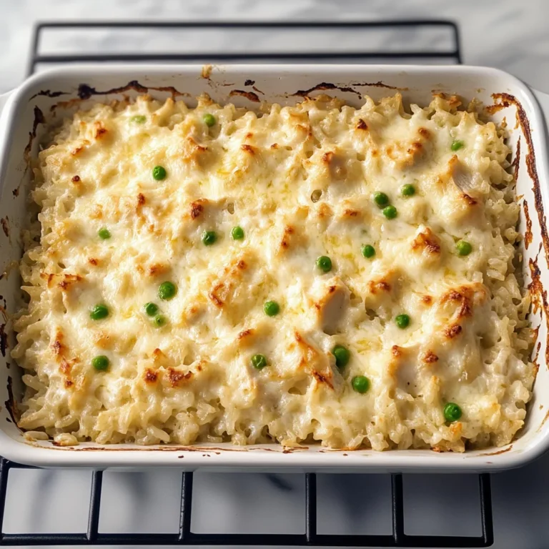 Dump-and-Bake Chicken Alfredo Rice Casserole Recipe