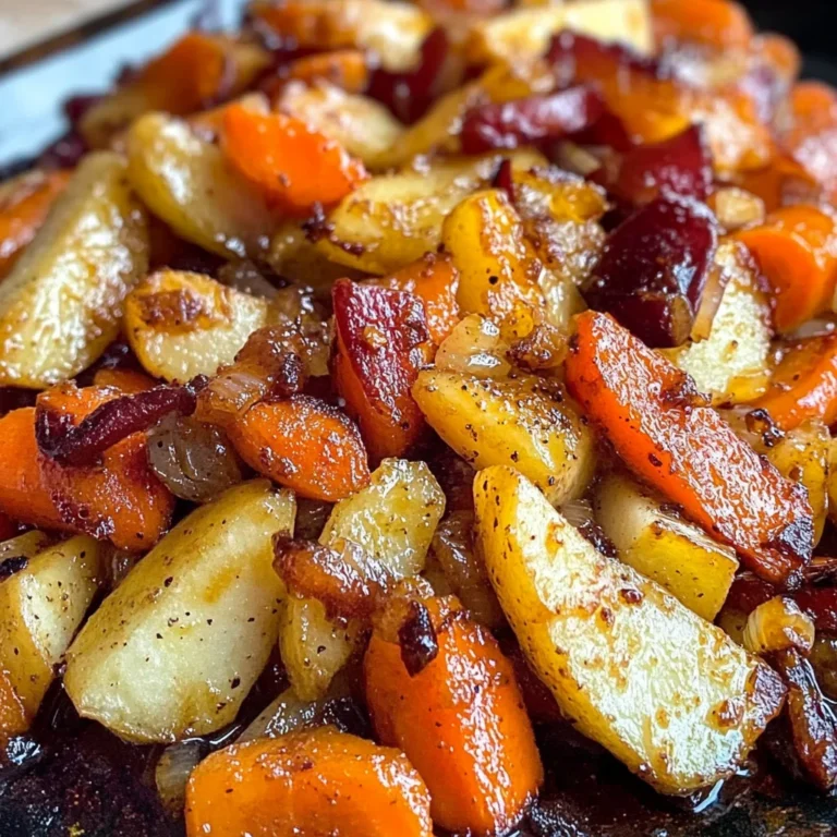 Maple Dijon Roasted Carrots and Apples