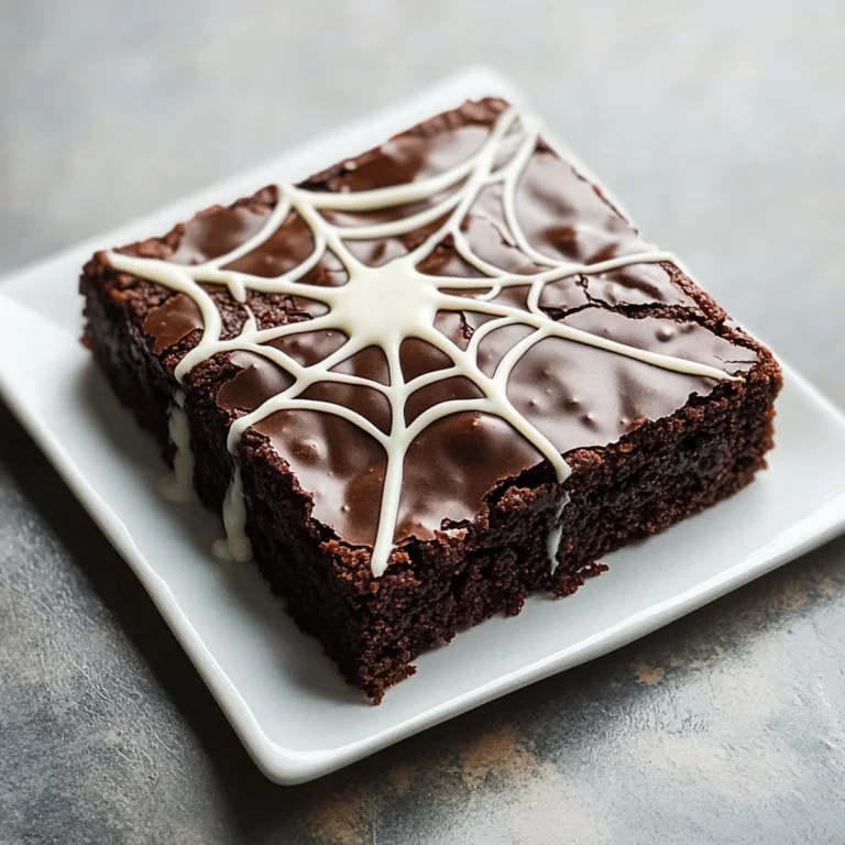 Spider Web Brownies