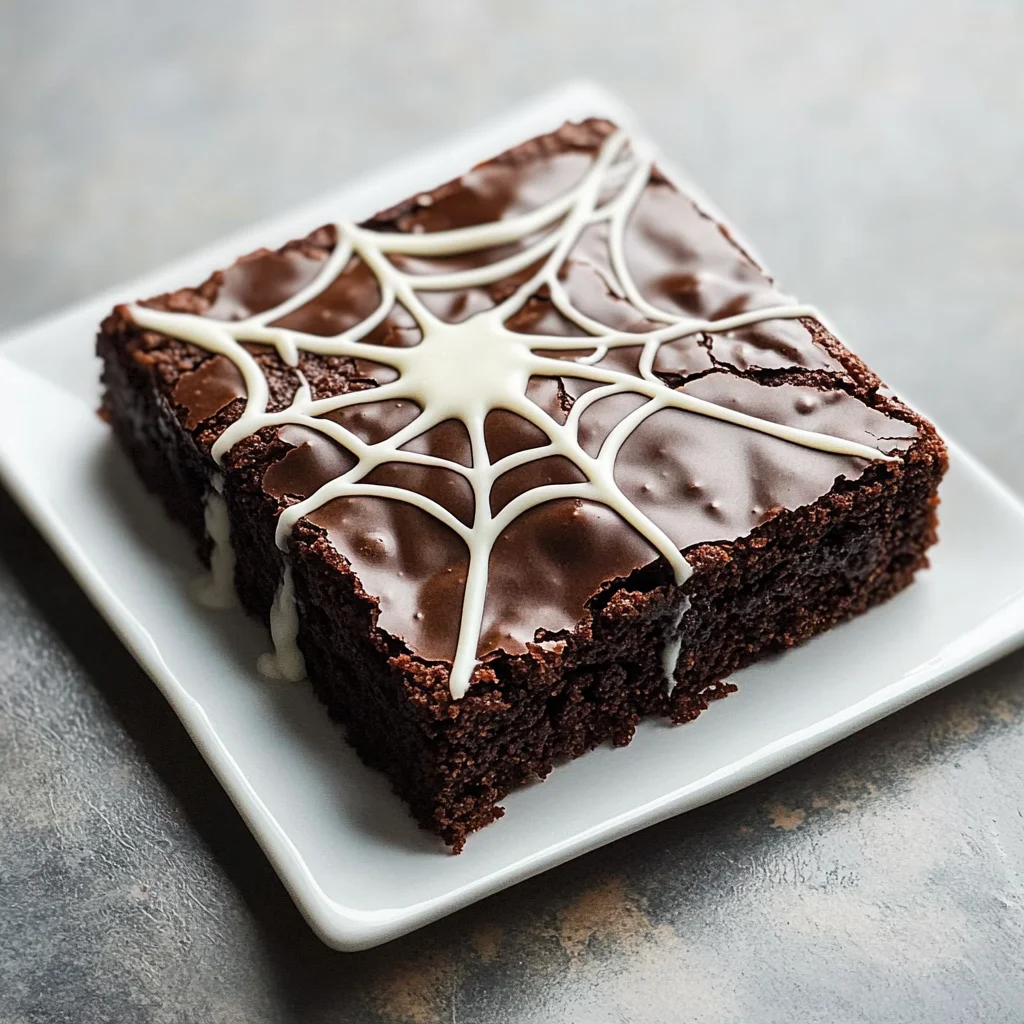 Spider Web Brownies