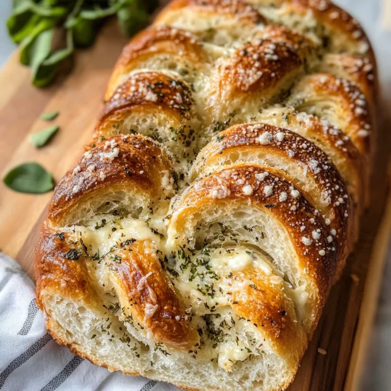 Swirled Garlic Herb And Cheese Bread