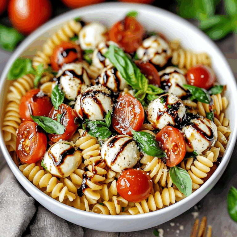 Caprese Pasta Salad with Balsamic Glaze (20-Minutes)