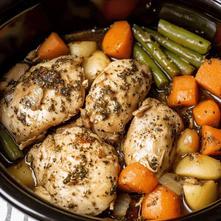 Crockpot Herb Chicken and Veggies