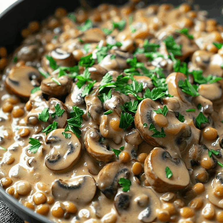 Lentil Mushroom Stroganoff: A Hearty Vegetarian Delight